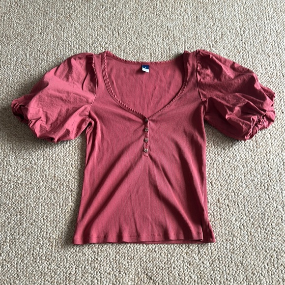 Old Navy Women's Puff Sleeve Top - Picture 1 of 2